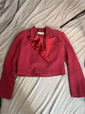 Anthropologie French Maeve Cropped Tuxedo Blazer, XS. euc